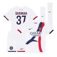 Dětský fotbalový dres Paris Saint-Germain Milan Skriniar #37 2024-25 Venkovní Krátký Rukáv (+ trenýrky)